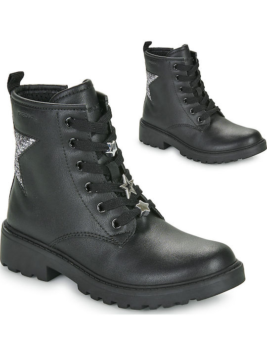 Geox J Casey Kids Boots with Zipper Black J9420G054EWC9244