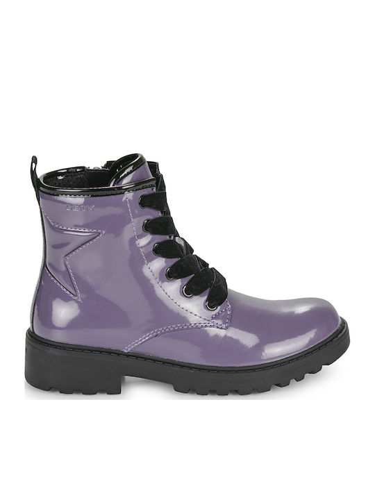 J Casey Kids Boots with Zipper Purple