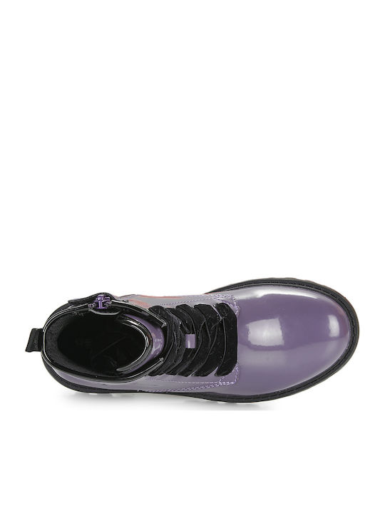 J Casey Kids Boots with Zipper Purple