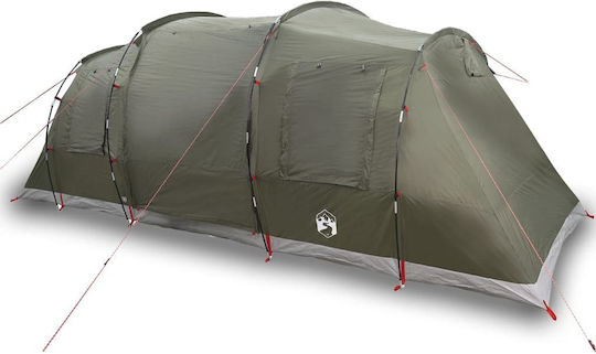 vidaXL Camping Tent Tunnel Green for 6 People 564x240x205cm