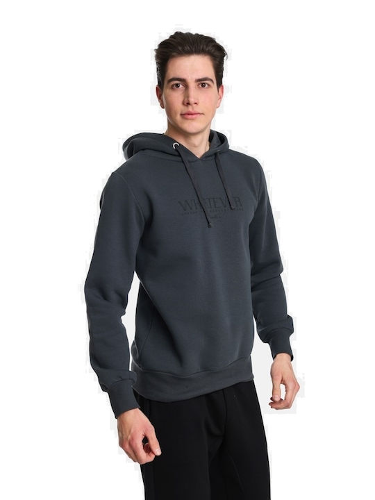 Paco & Co Herren Sweatshirt mit Kapuze Charcoal