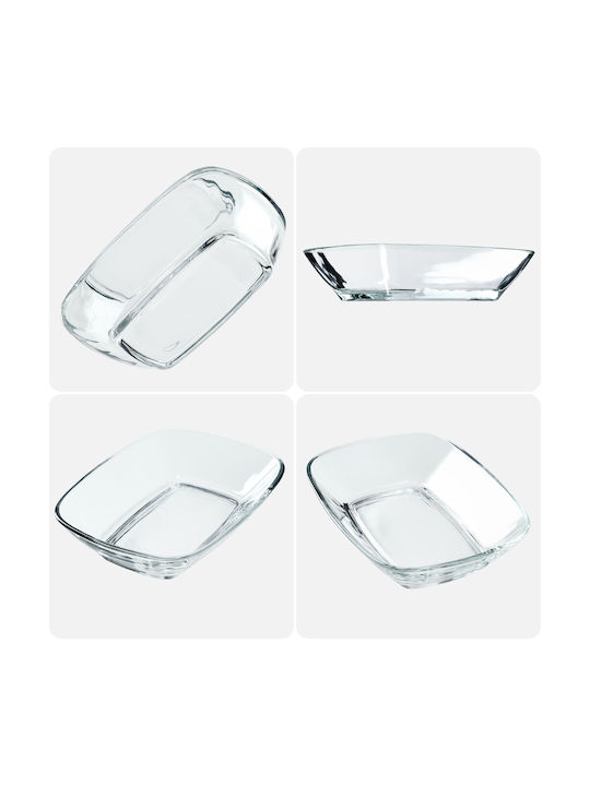Kadax Serving Bowl Round Glass Transparent 4pcs