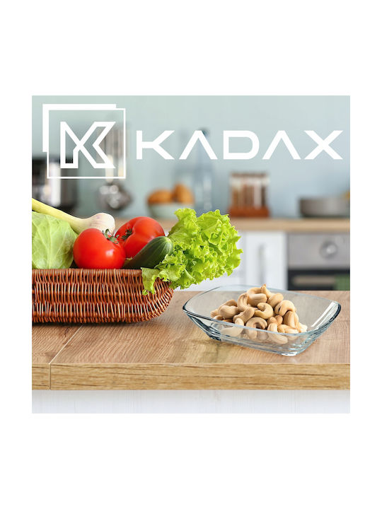 Kadax Serving Bowl Round Glass Transparent 4pcs