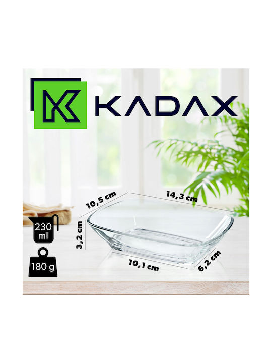 Kadax Serving Bowl Round Glass Transparent 4pcs
