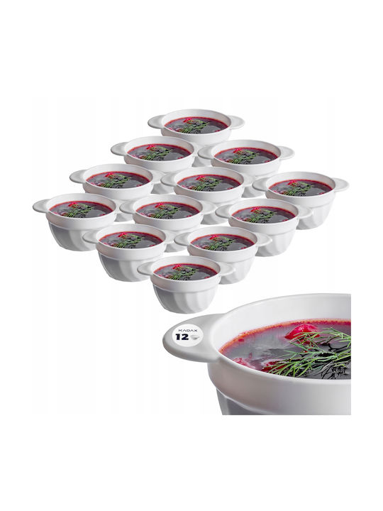 Kadax Serving Bowl Round White with Diameter 18.5cm 12pcs