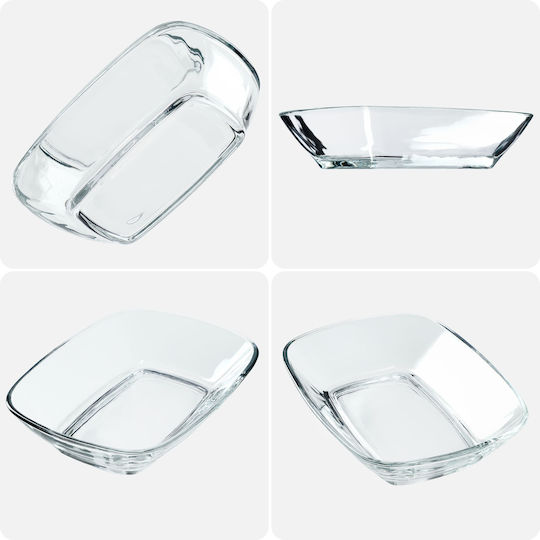 Kadax Bol de Servire Rotund Sticlă Transparent 6buc