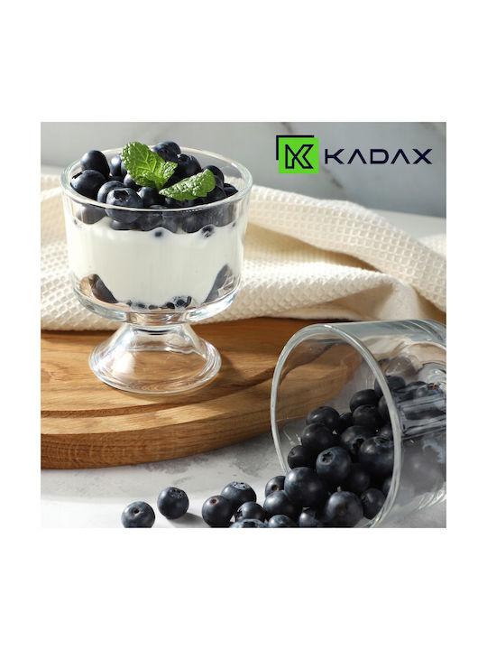 Kadax Μπωλ Σερβιρίσματος Παγωτού Στρογγυλό Γυάλινο Διάφανο με Διάμετρο 9.4εκ.
