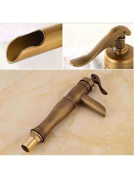 Βronze P81-41 Mischung Waschtischarmatur Groß Retro Gold
