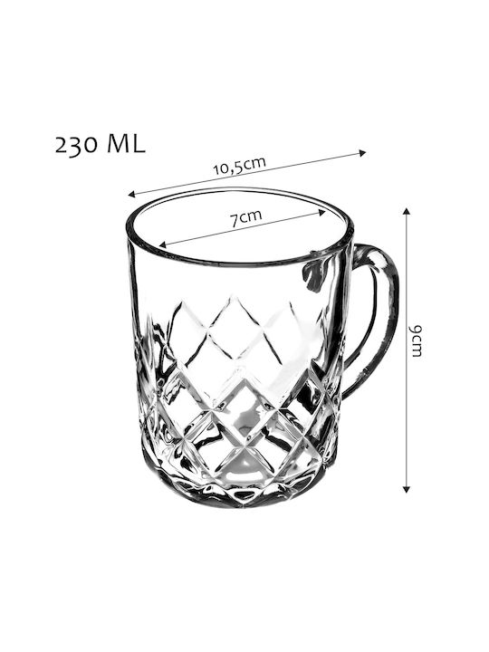 Kadax Wärmewechsel Tasse Glas Transparent 230ml 6Stück 5903699408858