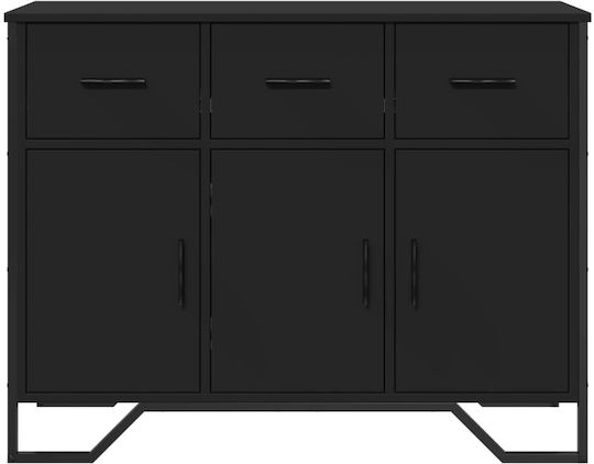 Мебели за съхранение от дърво & метал Black 97x32.5x74.5см