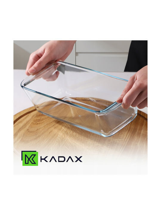 Kadax Ορθογώνιο Πυρίμαχο Σκεύος Γυάλινο