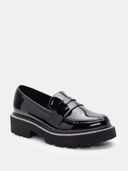 Luigi Women's Loafers in Black Color