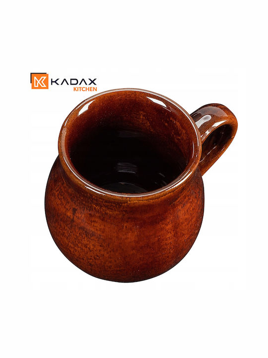 Kadax Ceainic cu Cană Ceramică Maro