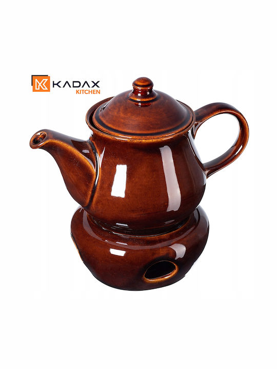 Kadax Ceainic cu Cană Ceramică Maro