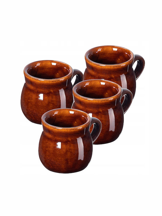 Kadax Ceainic cu Cană Ceramică Maro