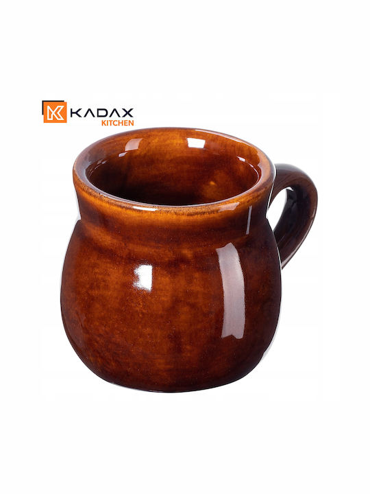 Kadax Ceainic cu Cană Ceramică Maro