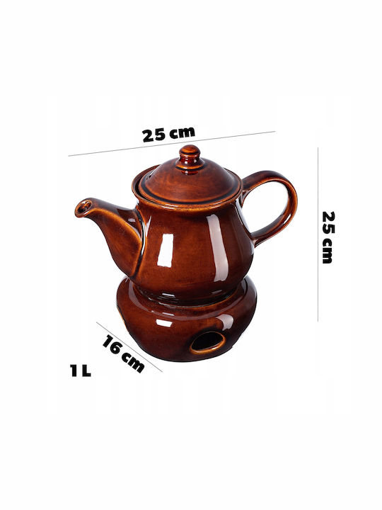 Kadax Teekanne Keramik Braun 1000ml