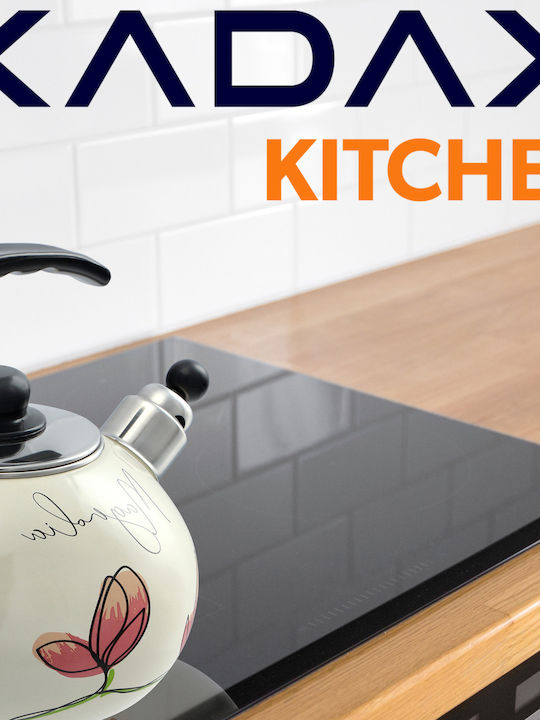 Kadax Τσαγιέρα Εμαγιέ Γκρι 2200ml