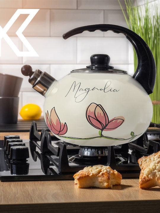 Kadax Τσαγιέρα Εμαγιέ Γκρι 2200ml