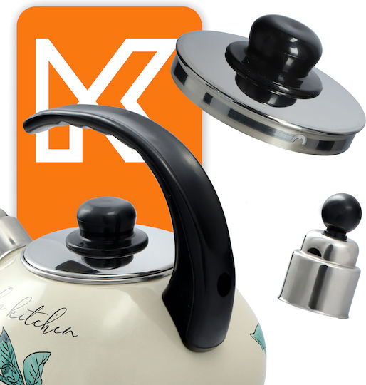 Kadax Τσαγιέρα Εμαγιέ Γκρι 2200ml