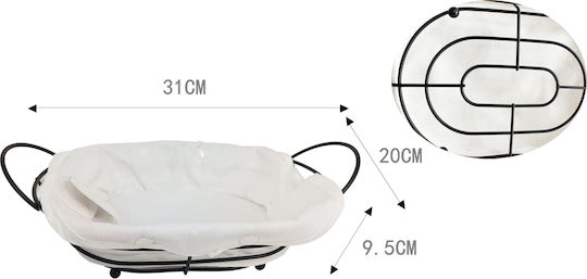 Tpster Καλάθι Ψωμιού Μεταλλικό Μαύρο 30x24x10cm Tpster Καλάθι Ψωμιού Μεταλλικό Μαύρο 30x24x10cm