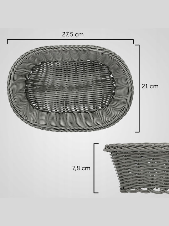 Kadax Brotkorb Kunststoff Gray