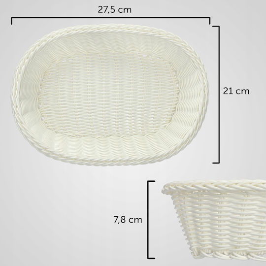 Kadax Coș de pâine Plastic Alb