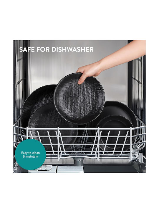 Navaris Black Ceramic Dinnerware Set 8pcs