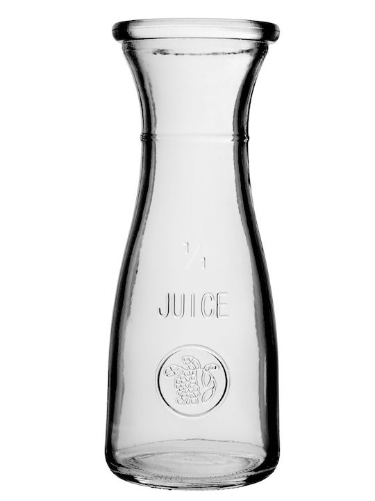 Kadax Glas Karaffe zum Servieren Wein mit Verschluss Transparent 1000ml 2Stück