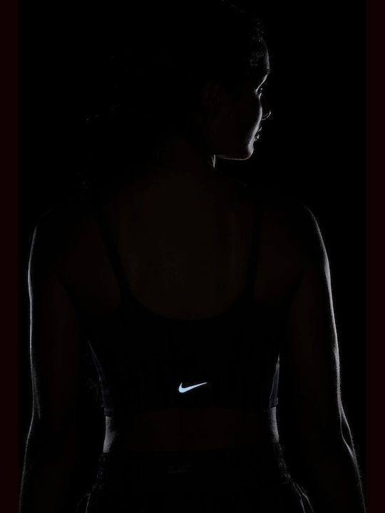 Dri-Fit One Lightsupport Printed Sports Bra Γυναικείο Μπουστάκι Γκρι