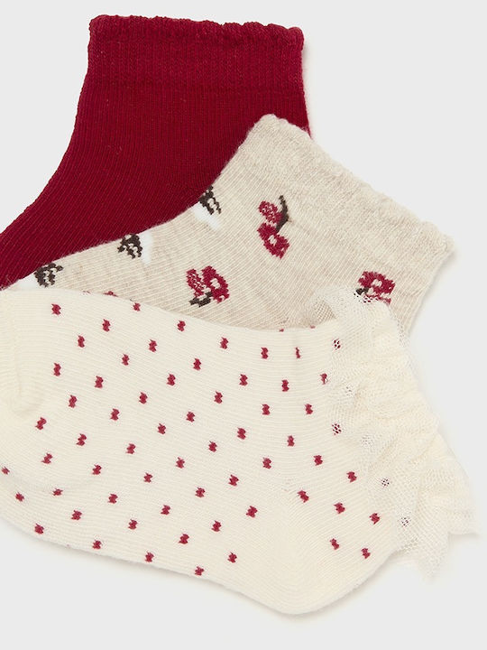 Mayoral Kids' Socks Red, Beige 3 Pairs