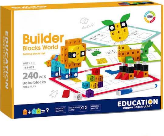 Bufnitel Cuburi De Construit Learn And Have Fun Pentru 3+ Ani 240 Bucăți