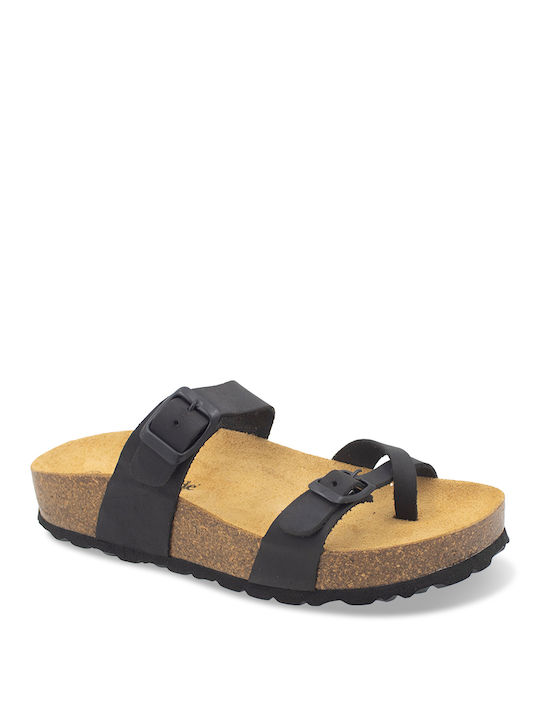 Oak & Hyde Women's Flat Sandals in Black Color