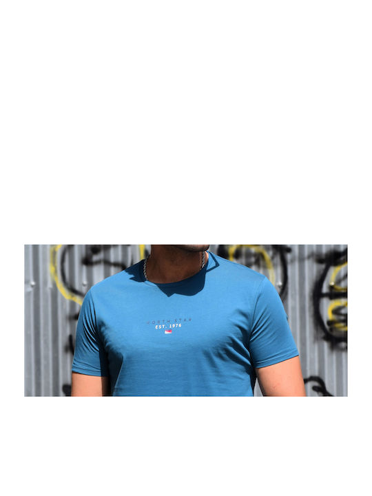 North Star Herren T-Shirt Kurzarm Petrol Blau