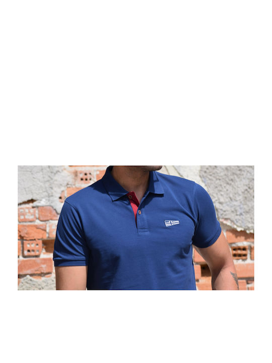 North Star Men's Blouse Polo Blue