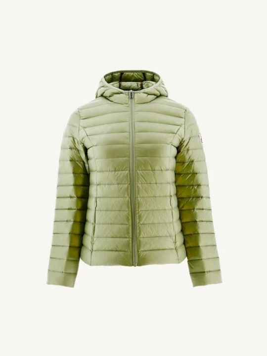 Jott Women's Short Lifestyle Jacket for Winter with Hood Light Green