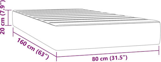 vidaXL Anatomical Mattress Kids Bed 80cmx160cmx20cm