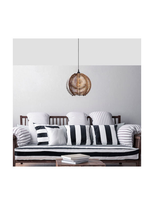 Sphere Adjustable Pendant Light Brown with Socket E27 30x30x60cm