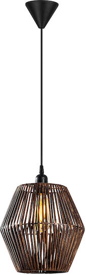 Gonio Adjustable Pendant Light Brown with Socket E27 25x25x70cm