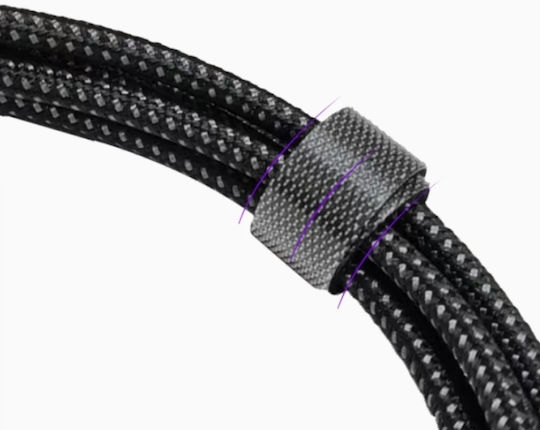 Buddi USB 2.0 Cable USB-C male - USB-A 12W Μαύρο 1m 122489