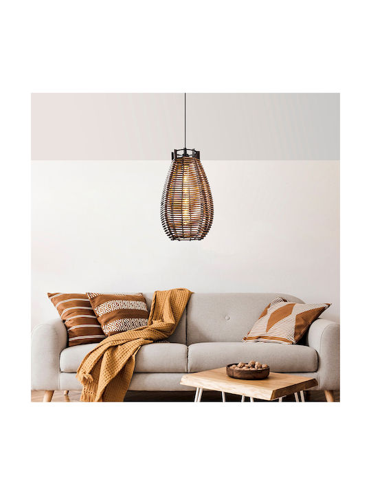 Torch Adjustable Pendant Light Brown with Socket E27 25x25x80cm