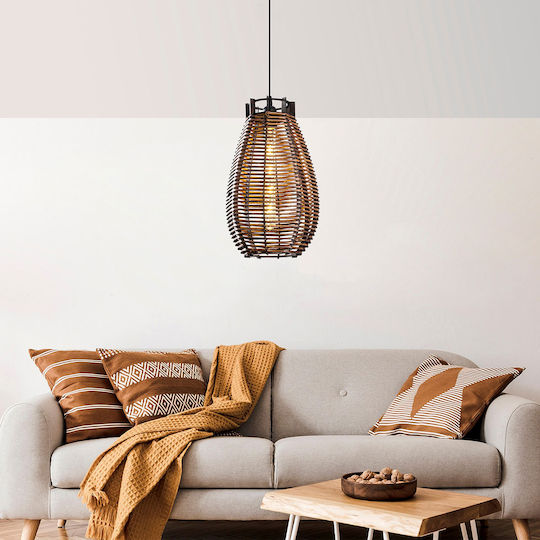 Torch Pendant Light Brown 25x25x80cm