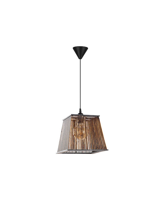 Pyramid Adjustable Pendant Light Brown with Socket E27 21x21x60cm