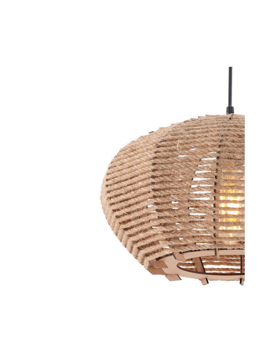 Adjustable Pendant Light Beige with Socket E27