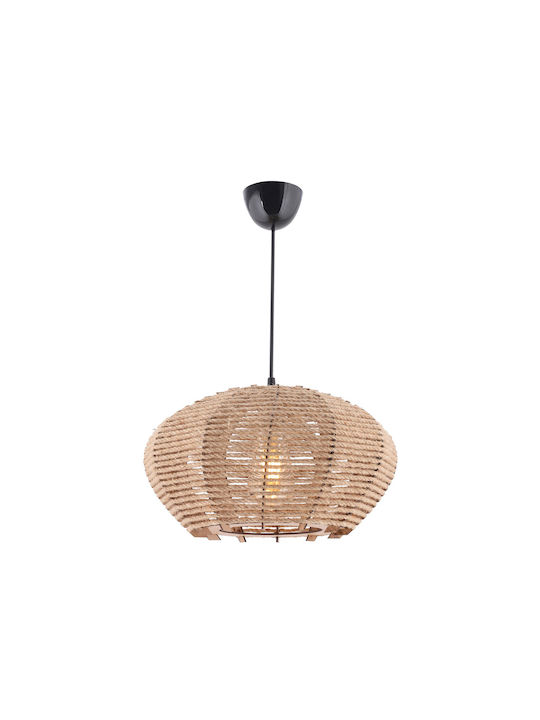 Adjustable Pendant Light Beige with Socket E27