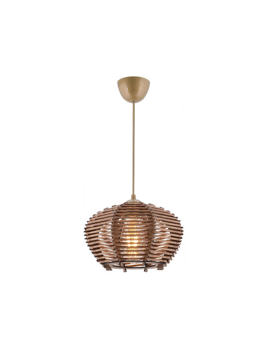Barlas Adjustable Pendant Light Brown with Socket E27 25x25x55cm