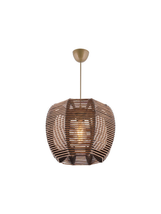 Adjustable Pendant Light Brown with Socket E27 31x70cm