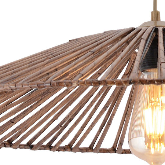 Conic Pendant Light Brown 61x61x45cm