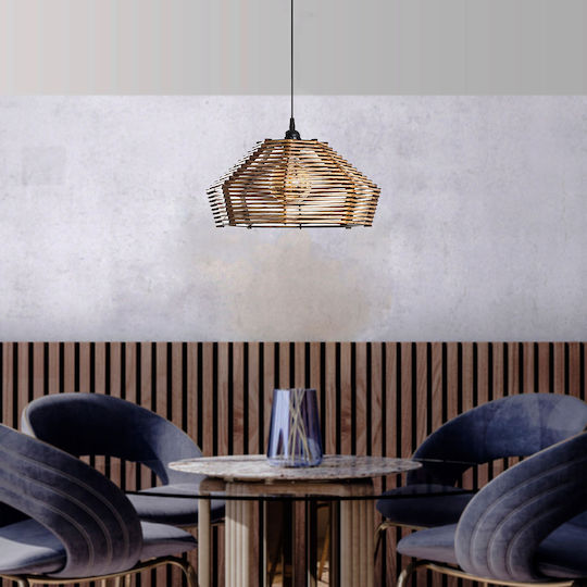 Marquee Pendant Light Brown 35x35x65cm