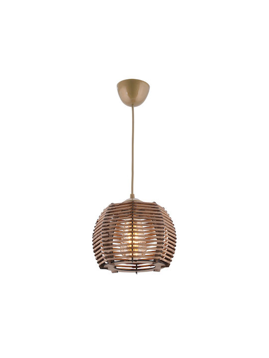 Koce Adjustable Pendant Light Brown with Socket E27 20x20x55cm